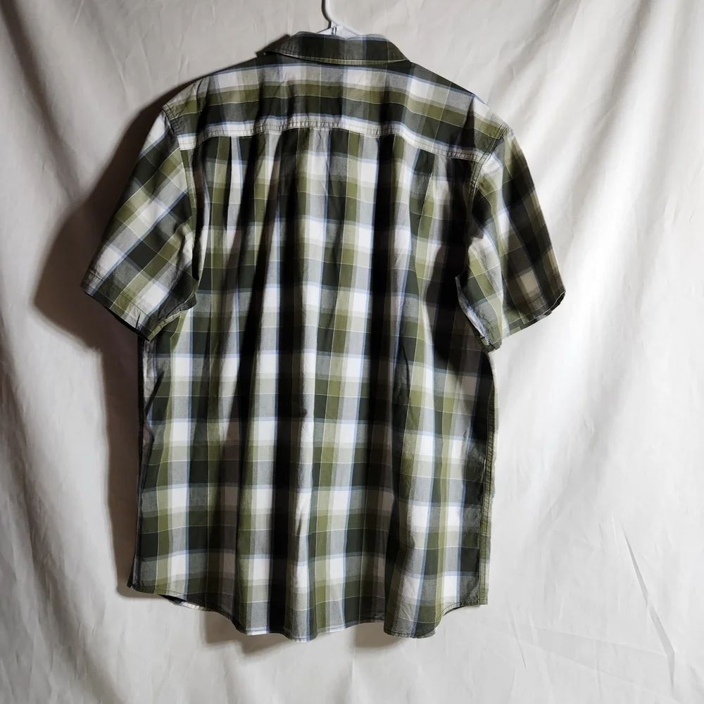 Carhartt Men's XL Green Plaid Short Sleeve Shirt Relaxed Fit